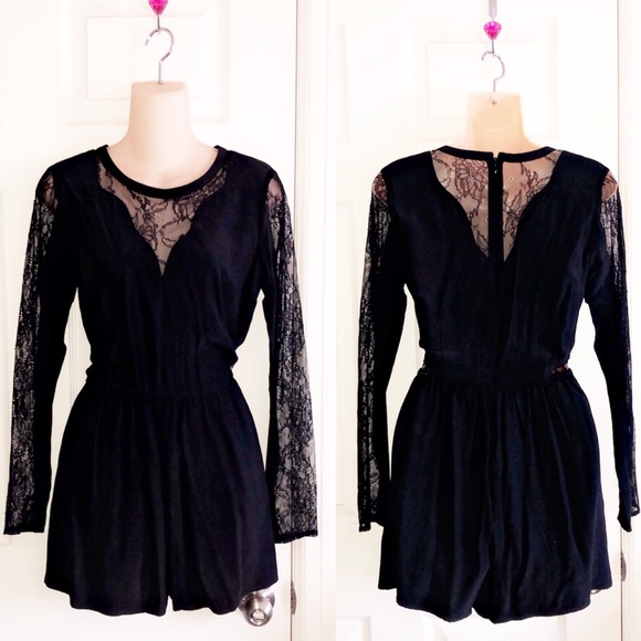 Abercrombie & Fitch Other - 🆕ABERCROMBIE Lace Black Jumpsuit
